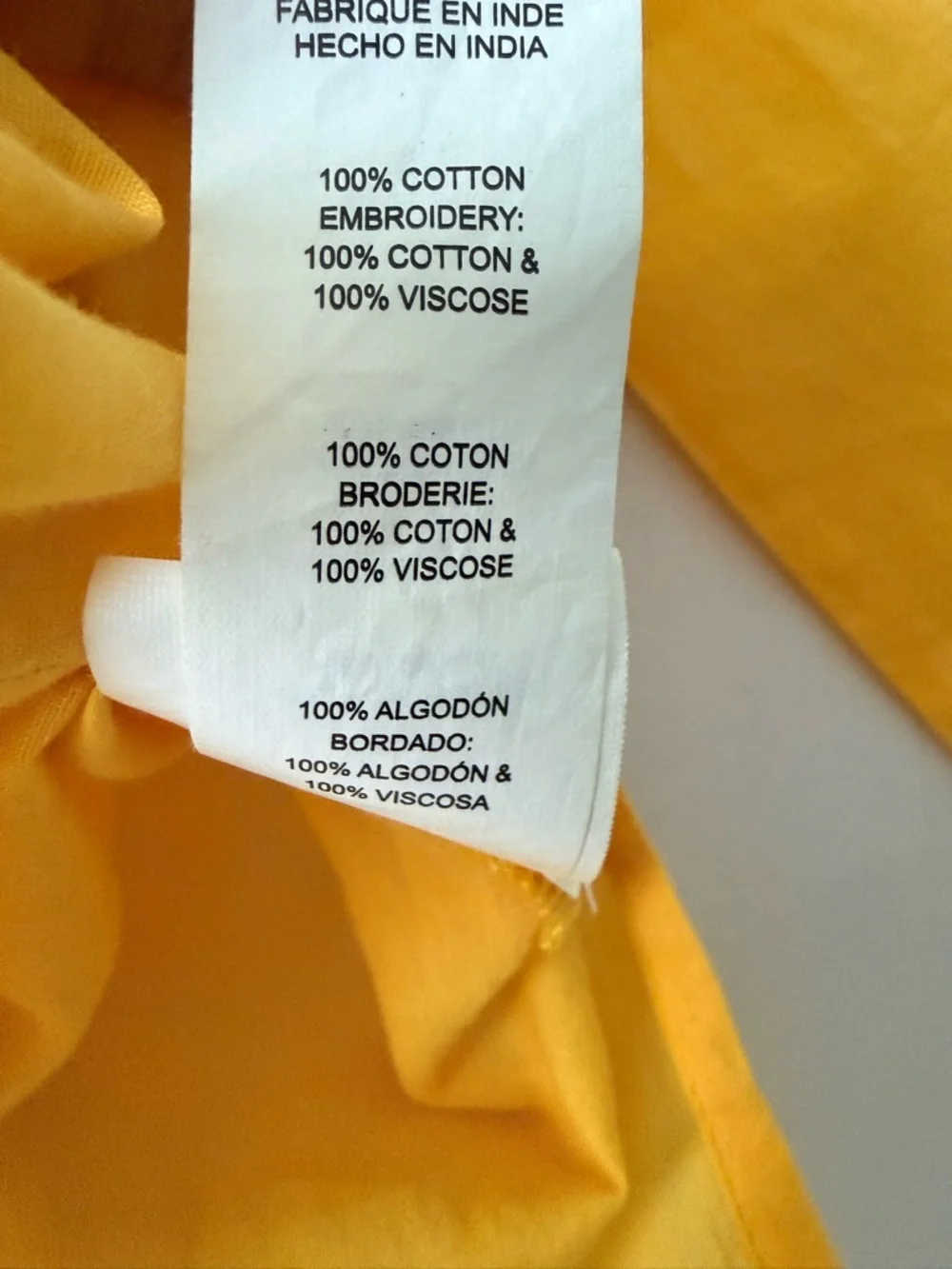 Karen Kane Yellow Embroidered V-Notch Tunic - Picture 6 of 6